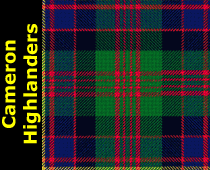79th Cameron Highlanders Tartan Wool